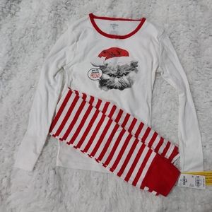 Oshkosh Christmas kitty pajamas size 10